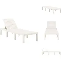 vidaXL Sonnenliege Kunststoff Weiß - Sonnenliegen
