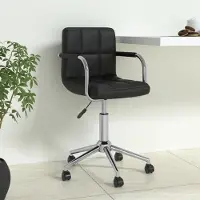 vidaXL Bürostuhl Drehbar Schwarz Kunstleder - Bürostuhl - Bürostühle - Stuhl - Stühle