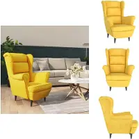 vidaXL Sessel Senfgelb Samt - Sessel
