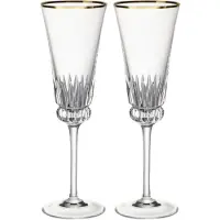 Villeroy & Boch Champagnerglas "Sektgläser Grand Royal Gold 120 ml 2er Set transparent-gold"
