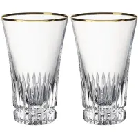Villeroy & Boch Longdrinkglas "Longdrinkgläser Grand Royal Gold 300 ml 2er Set transparent-gold"