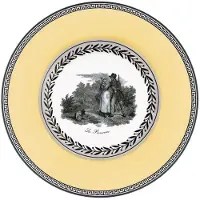 Villeroy & Boch Brotteller "Brotteller Audun Chasse ø 16 cm weiß-grau-gelb"