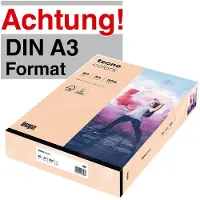 Inapa Kopierpapier colors lachs DIN A3 80 g/qm 500 Blatt