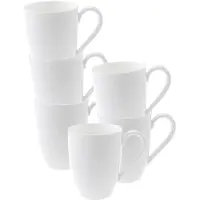 Villeroy & Boch Becher "Becher mit Henkel Royal 300 ml 6er Set weiß", weiß, Porzellan, Trinkgefäße, Becher
