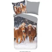 Muller Textil Duvet cover Good Morning 135x200 + 1* 80x80 cm - Haflinger horses