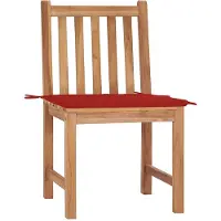 vidaXL Gartenstühle 2 Stk. mit Kissen Massivholz Teak - Gartenstühle