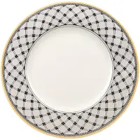Villeroy & Boch Speiseteller "Speiseteller Audun Promenade ø 27,1 cm weiß-grau-gelb"