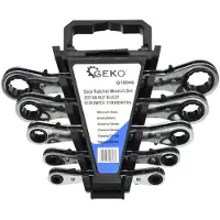 GEKO Ratschenschlüssel-Satz 5-tlg., 6-22 mm, Kunststoffhalter