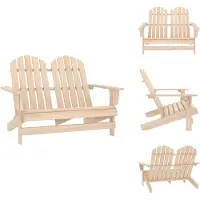 vidaXL 2-Sitzer Adirondack-Gartenbank Massivholz Tanne - Gartenstühle