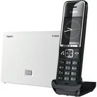 Gigaset Comfort 550A IP BASE, DECT-Telefon, Kabelgebundenes Mobilteil, Freisprecheinrichtung, 200 Eintragungen, Anrufer-Identifikation, Schwarz, Weiß