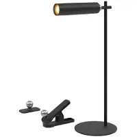 V-TAC Lampka Biurkowa 4w1 37cm Kinkiet Klips Latarka 3W LED Czarna VT-7413 4000K 300lm