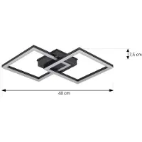 LINDBY LED-Außendeckenlampe Finian, 48cm x 48cm, CCT dimmbar