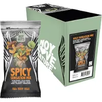 NoyNuts Nussmischung Spicy Sensation Mix, im Beutel, geröstet & gesalzen, 4 Nusssorten, je 45 g, 12 Pack