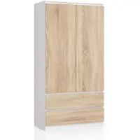 Akord Furniture Factory SP0PSYSBIASON010, Weiß, Garderobe, 4 Regale, 2 Tür(en), Matt, Drehtür