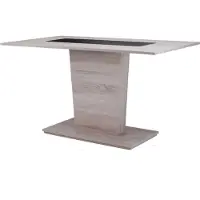 ByLiving Esstisch Vienna, 110x70 cm, Melaminbeschichtung Sonoma eichefarbig, Einlegeplatte wahlweise schwarz oder weiß