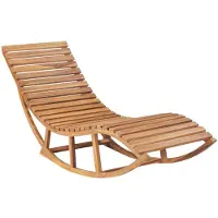 vidaXL Schaukelliege mit Auflage Massivholz Teak - Sonnenliegen