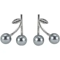 Everneed Cherry - Ohrringe Grau/Silber (U)