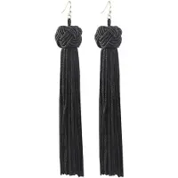 Everneed Maliva Tassel Quastenohrringe - Schwarz