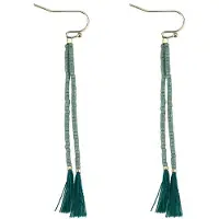 Everneed Nille Tassel Ohrringe - Dusty Jade