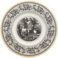 Villeroy & Boch Brotteller "Brotteller Audun Ferme ø 16 cm weiß-grau-gelb"