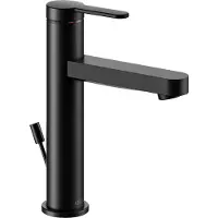 Keuco Waschtisch-Einhebelmischer 130 IXMO Flat Ausl. 124mm, m Abl.garn, Ros. rd, sw ma