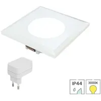 Lybardo LED-Einbauleuchten | LED-Einbaustrahler mit Adapter | 1,5 Watt | 3000K modern warmweiß | quadratisch