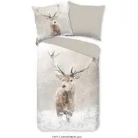 Muller Textil Duvet cover Good Morning 135x200 + 1* 80x80 cm - deers in winter landscape