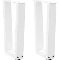 vidaXL Couchtischbeine V-Form 2 Stück Weiß 38x(42-43,3) cm Stahl