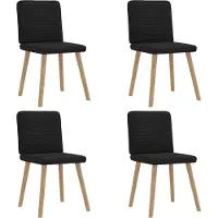 vidaXL Esszimmerstühle 4 Stk. Schwarz Stoff