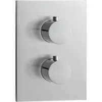 Herzbach LIVING Thermostat-Farbset 2 Verbraucher eckig rund Edelstahl