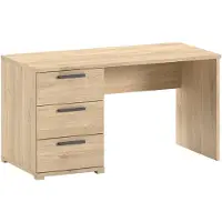 Vipack - SAM Schreibtisch 140 x 65 cm, mit 2 Schubladen, Ausf. Eiche Melamin Nachbildung