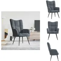 vidaXL Relaxsessel Dunkelgrau Samt - Sessel