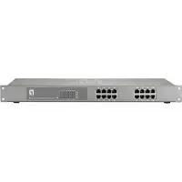 Level One 16-Port Fast Ethernet PoE Switch, 802.3at PoE+, 150W