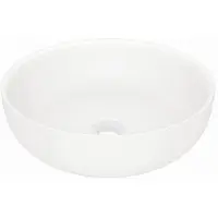 Steinberg Serie 440 Aufsatzwaschtisch, rund, 400x400x130mm, SOLIDSurface, ohne Hahnloch, ohne Überlauf, 4406115W