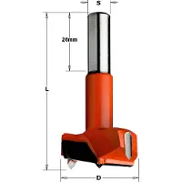 Cmt 369.200.11 Zylinderkopfbohrer 20mm, Schaft 10x26, rechts