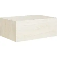 SalesFever Couchtisch in Travertin-Optik | 90 x 60 cm | rechteckig | MDF mit Melaminfolie | B 90 x T 60 x H 35 cm | beige