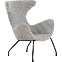 SalesFever Lounge Sessel Peco Kunstfellbezug grau 77x96x78 cm