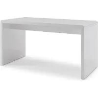 SalesFever Schreibtisch 160 x 70 cm | MDF Holz in Hochglanz lackiert | B 160 x T 70 x H 75 cm | weiß