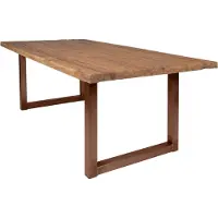 SIT Möbel Esstisch aus recyceltem Teak, Gestell in antikbraun | B 240 x T 100 x H 76 cm | natur | 15143-00 | Serie TABLES & CO