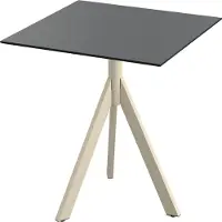 Veba Infinity Tripod Terrassentisch Sand frame + Schwarz HPL 70x70 cm