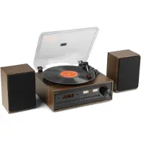Audizio Platenspeler met speakers - Boston platenspeler Bluetooth, CD speler en DAB