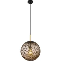 Globo Lighting Hängeleuchte Metall schwarz matt, 1x E27 LED