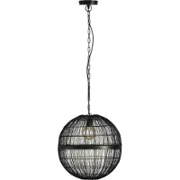 Globo Lighting Hängeleuchte Metall schwarz matt, 1x E27