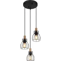 Globo Lighting Hängeleuchte Metall schwarz matt, 3x E27
