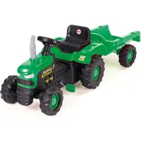 DOLU Trettraktor mit Anhänger, Grün