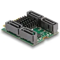 DeLOCK Konverter M.2 Key B+M Stecker zu 4 x SATA Stecker mit RAID und HyperDuo