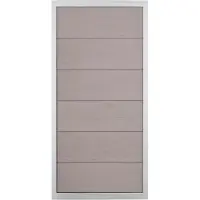 GROEN & JANSSEN Zaun Teilelement GroJa Novara vormontiert ohne Pfosten Rahmen silber 90 x 180 cm sand