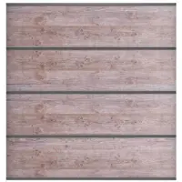 GROEN & JANSSEN Zaun Hauptelement GroJa Premo HPL Stecksystem ohne Pfosten 180 x 180 cm Holzoptik