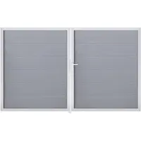 GROEN & JANSSEN Doppeltor GroJa BasicLine links vormontiert ohne Pfosten Rahmen Aluminium 300 x 180 cm silbergrau