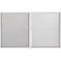 GROEN & JANSSEN Doppeltor GroJa BasicLine rechts vormontiert ohne Pfosten Rahmen Aluminium 300 x 180 cm weiß